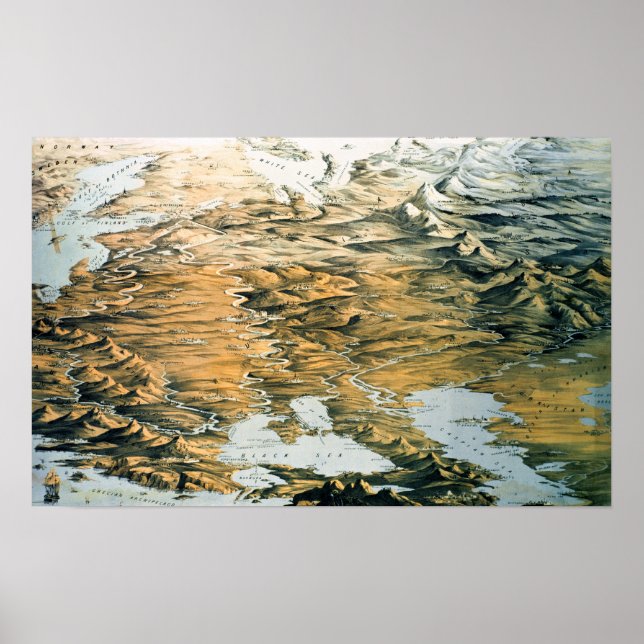 Poster Vue panoramique de l'Empire entier de Russie (Devant)