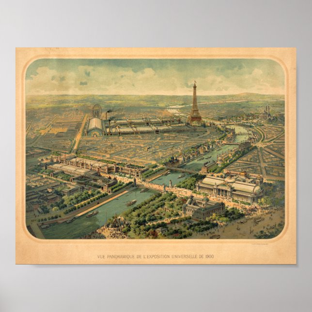 Poster Vue panoramique de l'Exposition Paris Franc de 190 (Devant)
