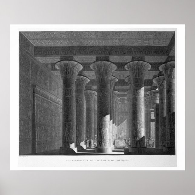 Poster Vue panoramique de l'intérieur du portique, Esne ( (Devant)