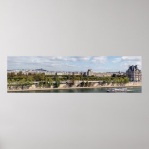 Poster Vue panoramique de Paris depuis le toit du Musée d