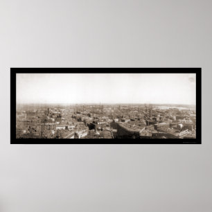 Poster Vue panoramique du début de Boston 1894