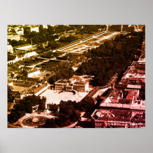 Poster Vue panoramique du parc Belvedere à Vienne en Autr