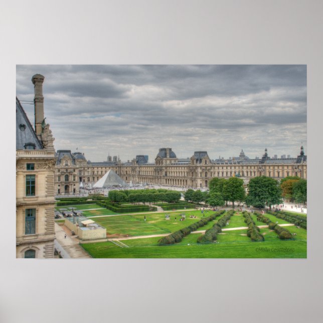 Poster Vue panoramique Musée du Louvre (Devant)