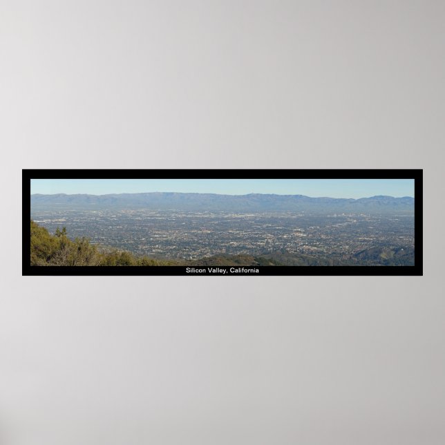 Poster Vue panoramique Silicon Valley Imprimer (Devant)