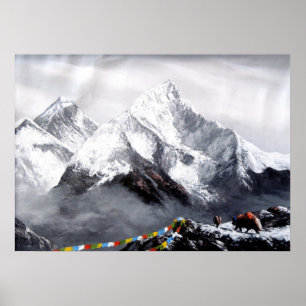 Poster Vue Panoramique Sur Everest Mountain