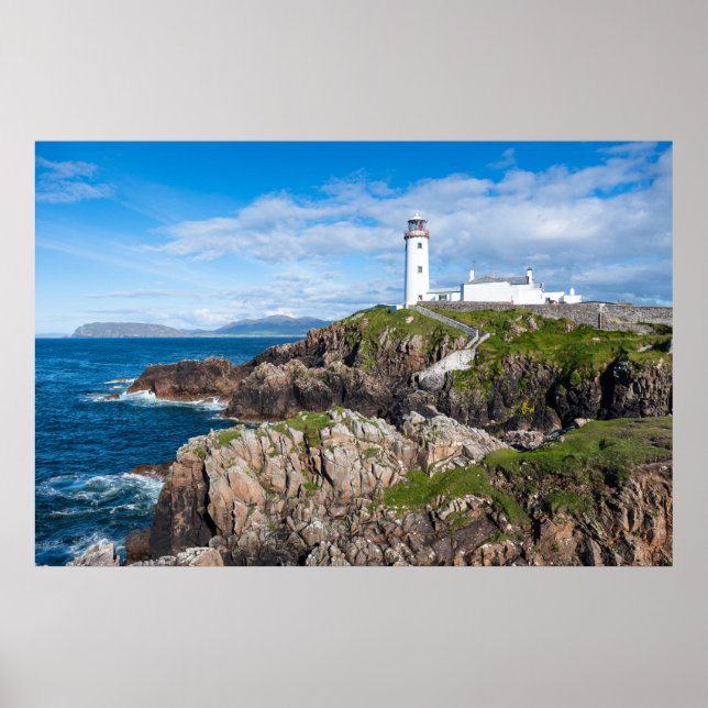 Poster Vue pittoresque du phare de Fanad Head Irlande (Devant)