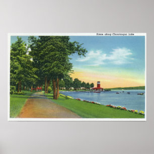 Poster Vue pittoresque sur le lac