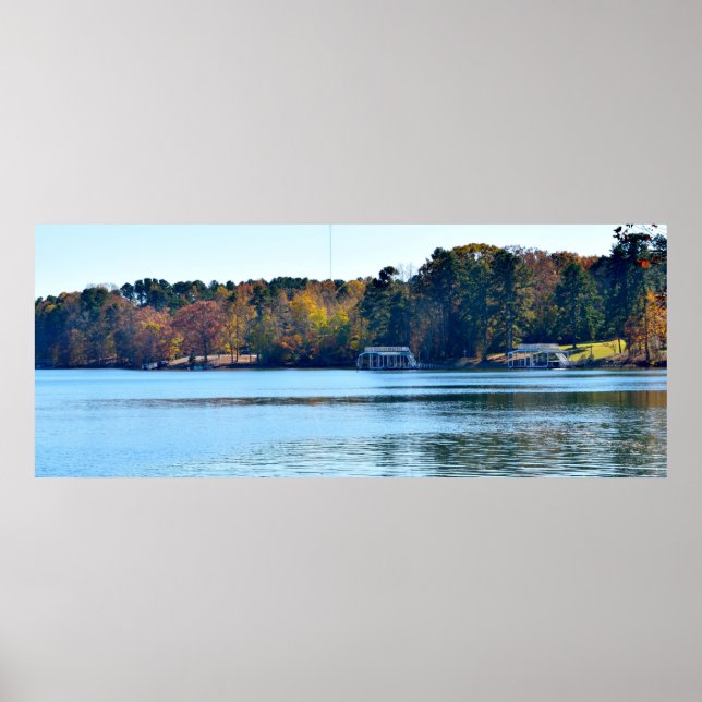 Poster Vue pittoresque sur le lac Lanier (Devant)