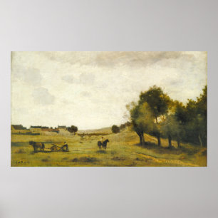 Poster Vue près de Epernon - Jean-Baptiste - Corot Fine A