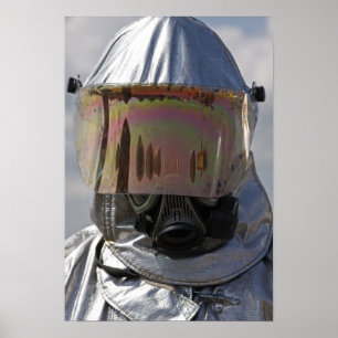 Poster Vue rapprochée d'un pompier