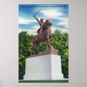 Poster Vue rigide de statue de GEN John