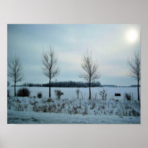 Poster Vue rurale au Québec, Canada