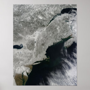 Poster Vue satellite de neige
