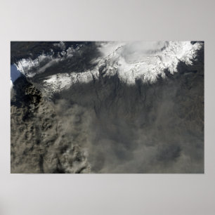 Poster Vue satellite d'une plume 2 de cendre
