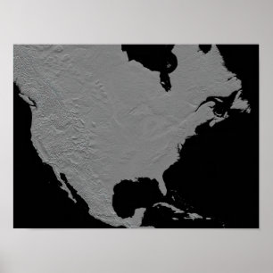 Poster Vue stéréoscopique de l'Amérique du Nord