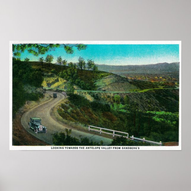 Poster Vue sur Antelope Valley depuis Sandberg's (Devant)