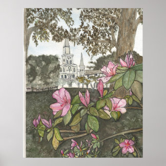 Poster Vue sur la cathédrale