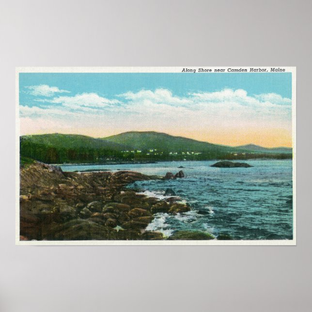 Poster Vue sur la Côte près du port de Camden (Devant)