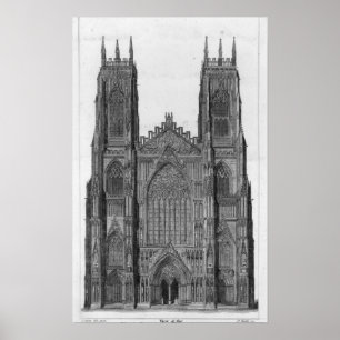 Poster Vue sur la façade ouest de la cathédrale York