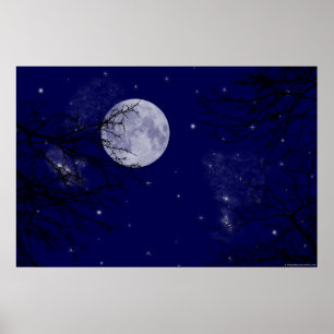 Poster Vue sur la lune