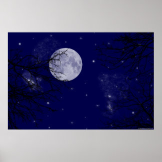 Poster Vue sur la lune