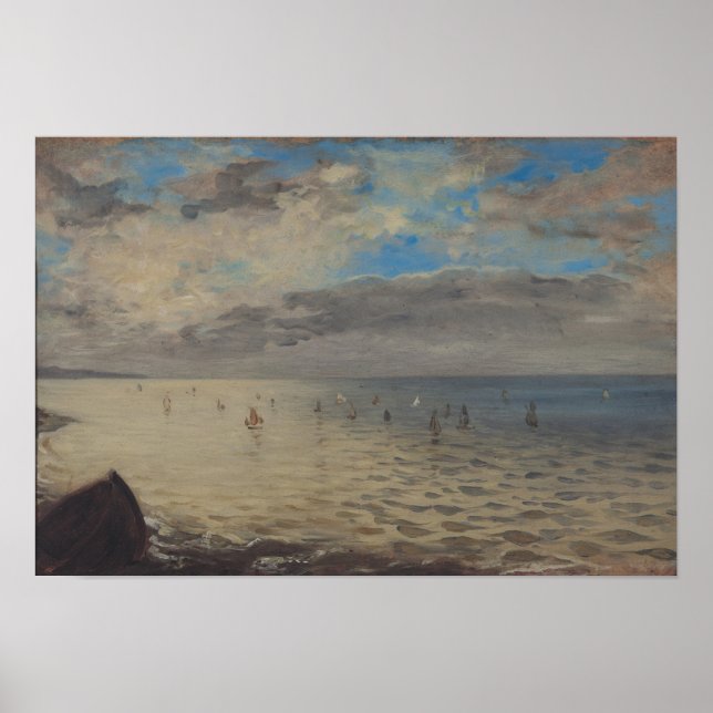 Poster Vue sur la mer depuis les hauteurs de Dieppe (Devant)