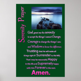 Poster Vue Sur La Mer Prière De Sérénité