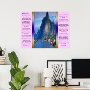 Poster Vue sur la montagne côtière de Desiderata