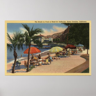 Poster Vue sur la plage en face de l'hôtel St. Catherine