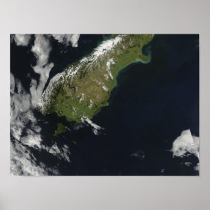 Poster Vue sur la plus grande partie de l'île sud de Nouv