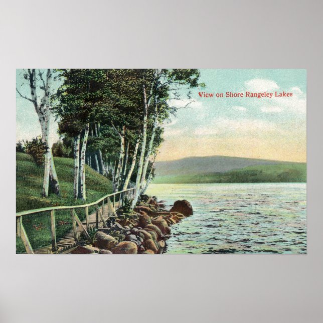 Poster Vue sur la rive du lac (Devant)
