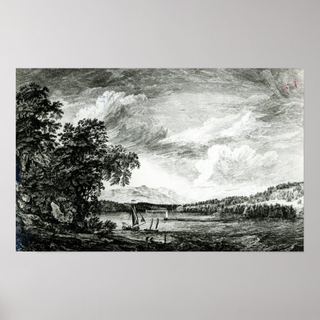 Poster Vue sur la rivière Hudson de Pakepsey (Devant)