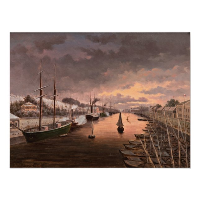 Poster Vue sur l'Aura à Turku (Devant)