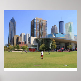 Poster vue sur le centre-ville d'Atlanta