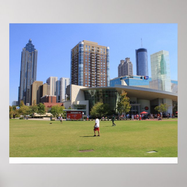 Poster vue sur le centre-ville d'Atlanta (Devant)