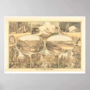 Poster Vue sur le chemin de fer de la côte du Pacifique S