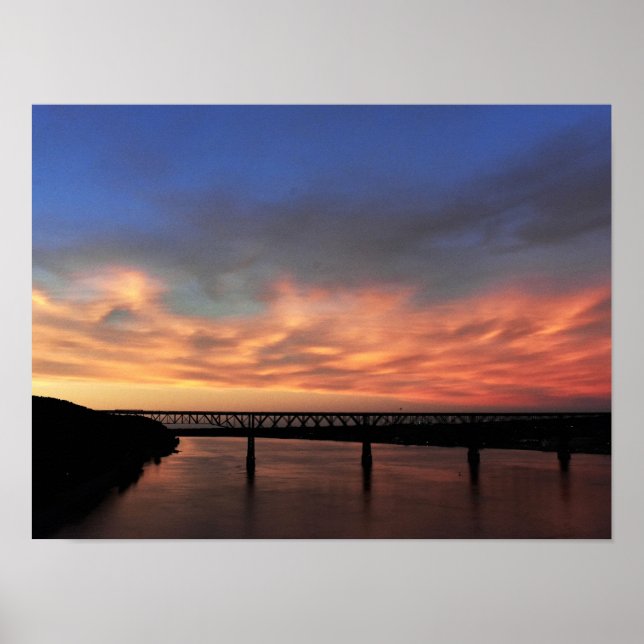 Poster Vue sur le coucher de soleil avec The Walkway sur  (Devant)