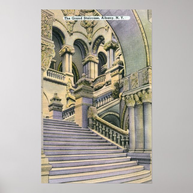 Poster Vue sur le Grand Escalier (Devant)