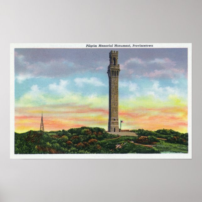 Poster Vue sur le monument commémoratif du pèlerinage de  (Devant)