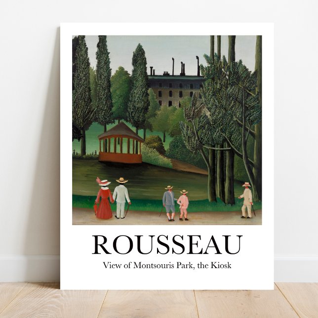 Poster Vue sur le parc Montsouris le Kiosque Henri Rousse (Parisian Charm: Rousseau's "Montsouris Park." Museum-quality poster)