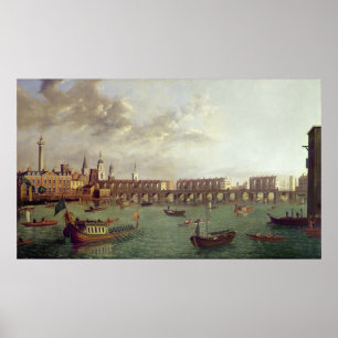 Poster Vue sur le pont du Vieux Londres