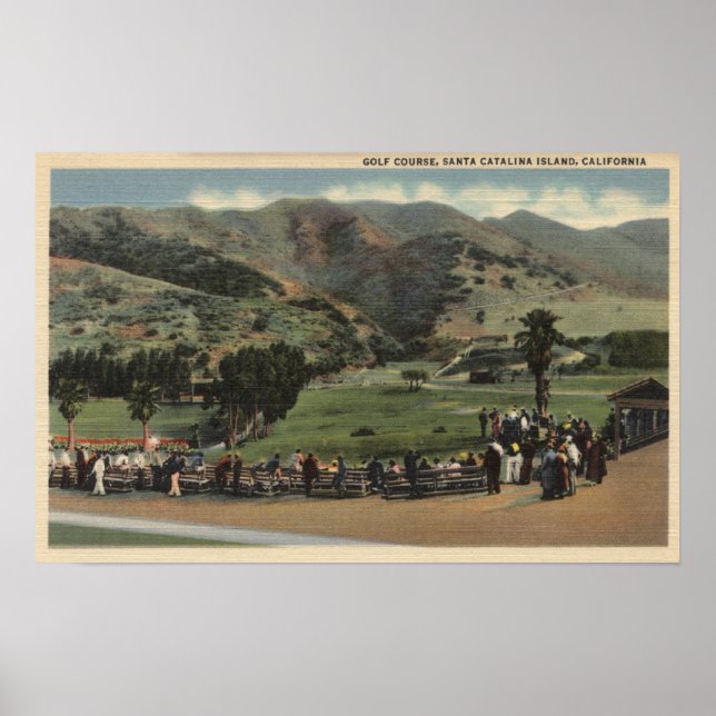 Poster Vue sur le terrain de golf (Devant)