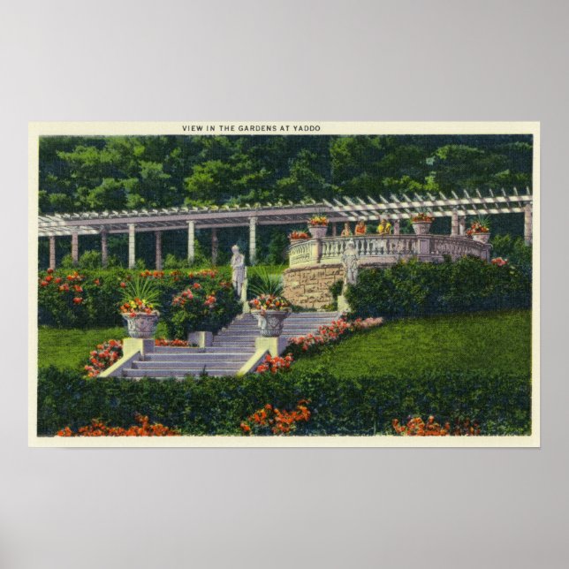 Poster Vue sur les jardins de Yaddo (Devant)