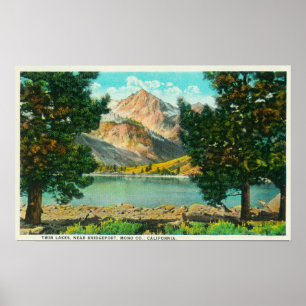 Poster Vue sur les lacs jumeaux près de Bridgeport