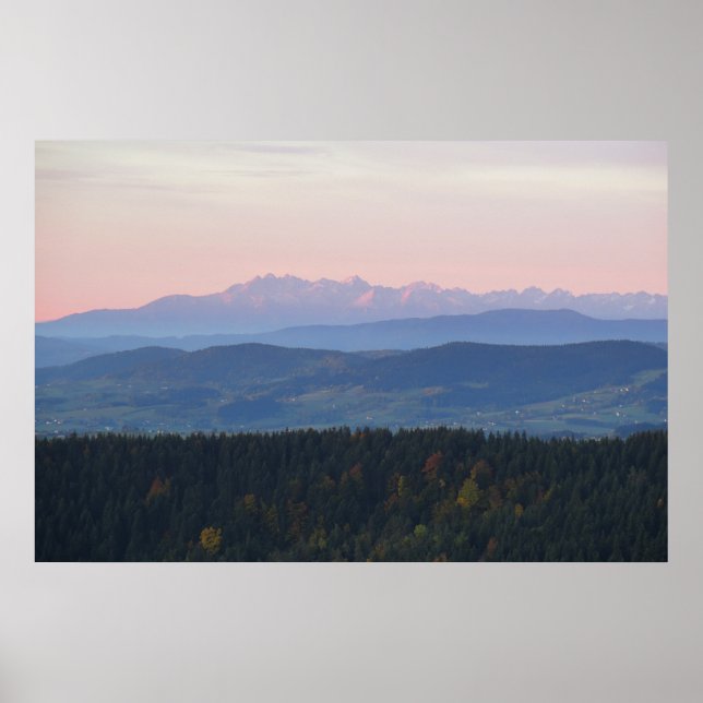 Poster Vue sur les Tatras (Devant)