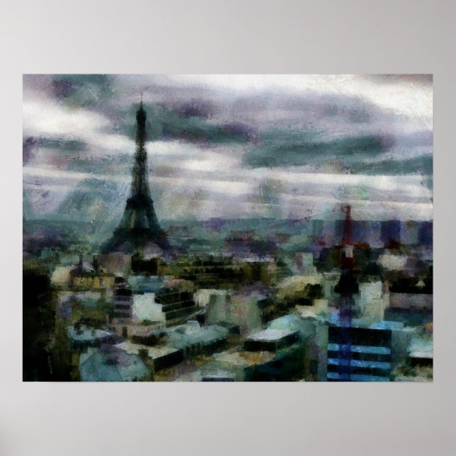 Poster Vue sur Paris (Devant)