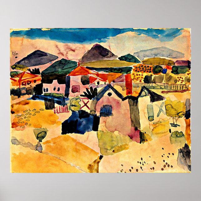 Poster Vue sur Saint Germain, Paul Klee, (Devant)