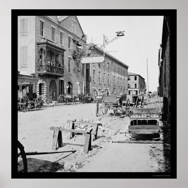 Poster Vulcan Iron Works in Charleston, SC 1865 (Devant)