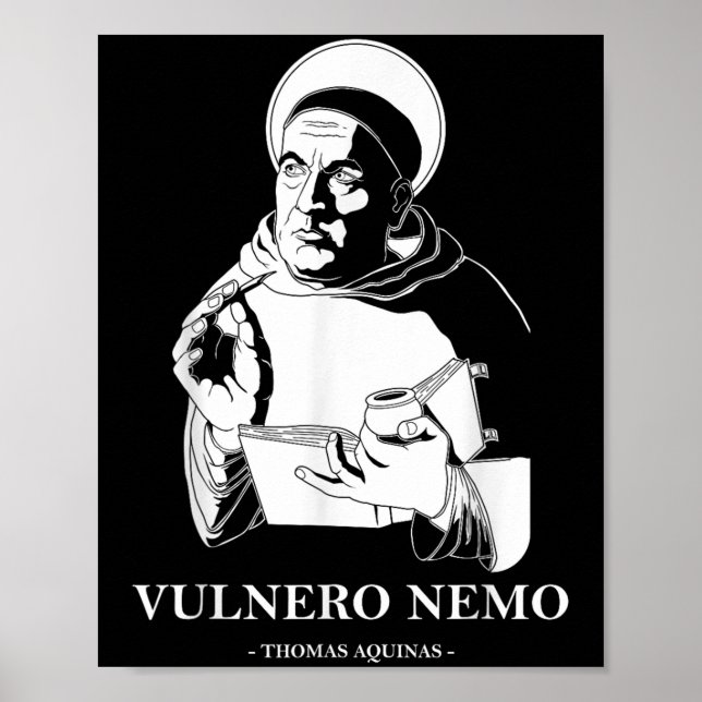 Poster Vulnero Nemo Catholique Saint Thomas d'Aquin Citat (Devant)