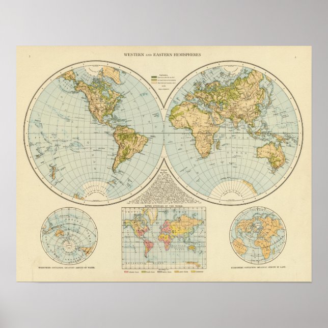 Poster W, E Hemisphères (Devant)